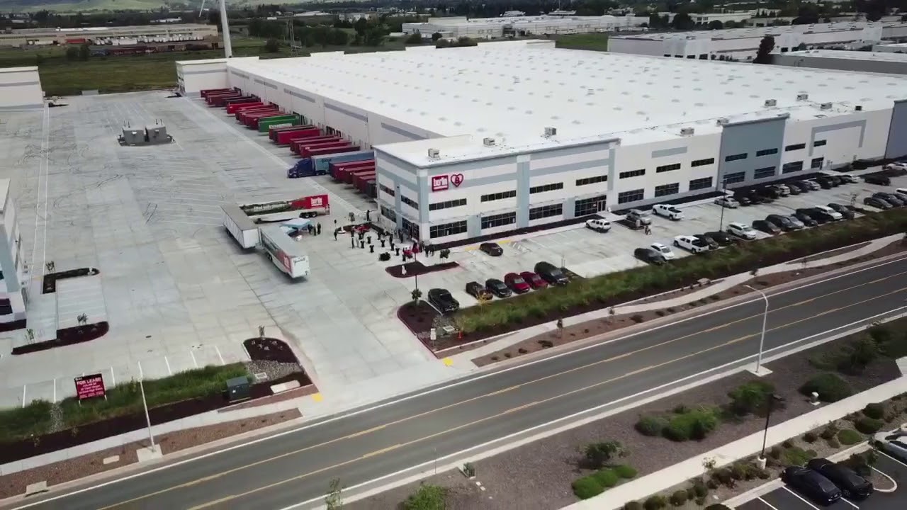 Drone's Eye View of Berlin Packaging's New Napa Warehouse