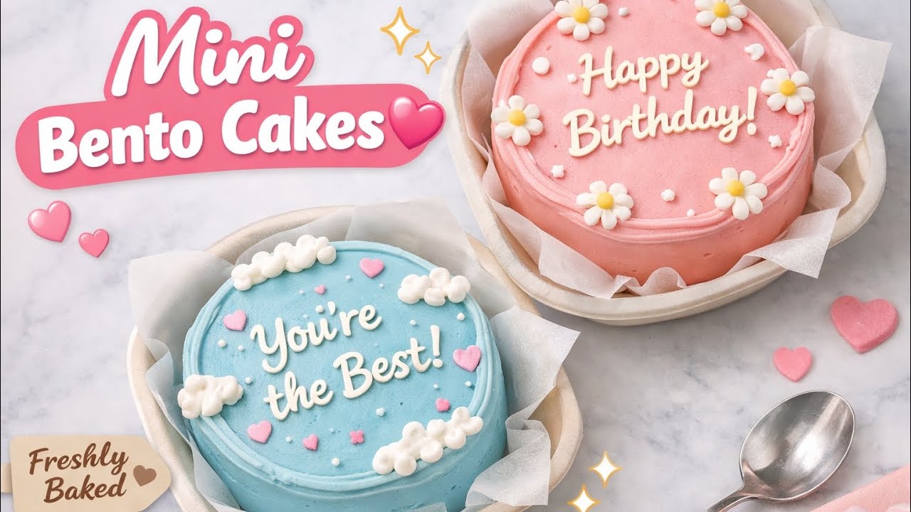 Fluffy Bento cakes easy recipe step by step || The cake story 🎂 