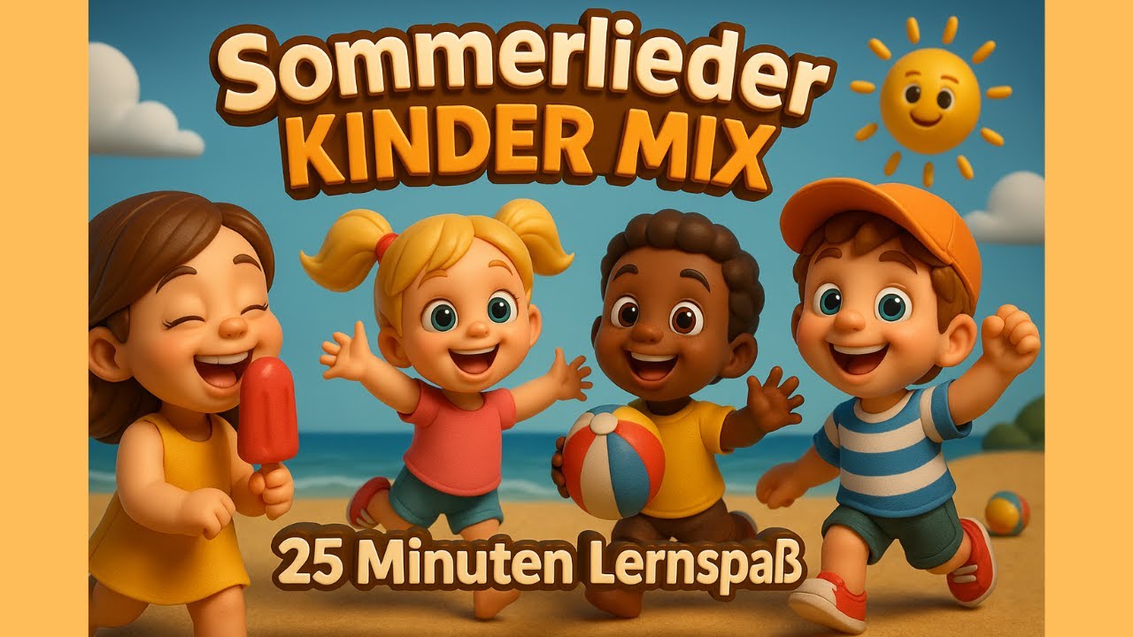Sommerlieder Kinder Mix von 0–6 Jahren ☀️ | 25 Minuten Lernspaß & Musik #kinderlieder