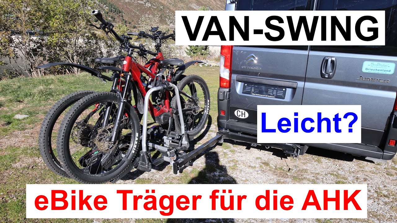 Fahrradträger Van-Swing für 2 eBikes | Nur 25 kg leicht | Links oder rechts schwenkbar | für die AHK