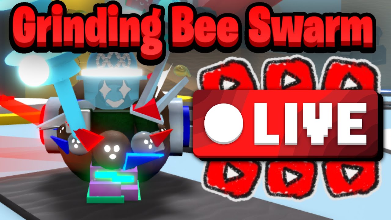 GRINDING BEE SWARM! 🟥 YOUTUBE STICKER GIVEAWAY! 🟥