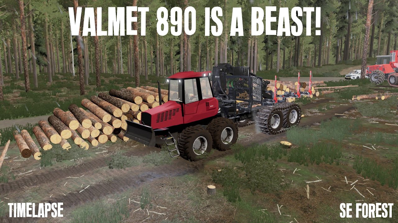 FS 22 Forestry on Holmakra | Valmet 890 is a beast! | Timelapse