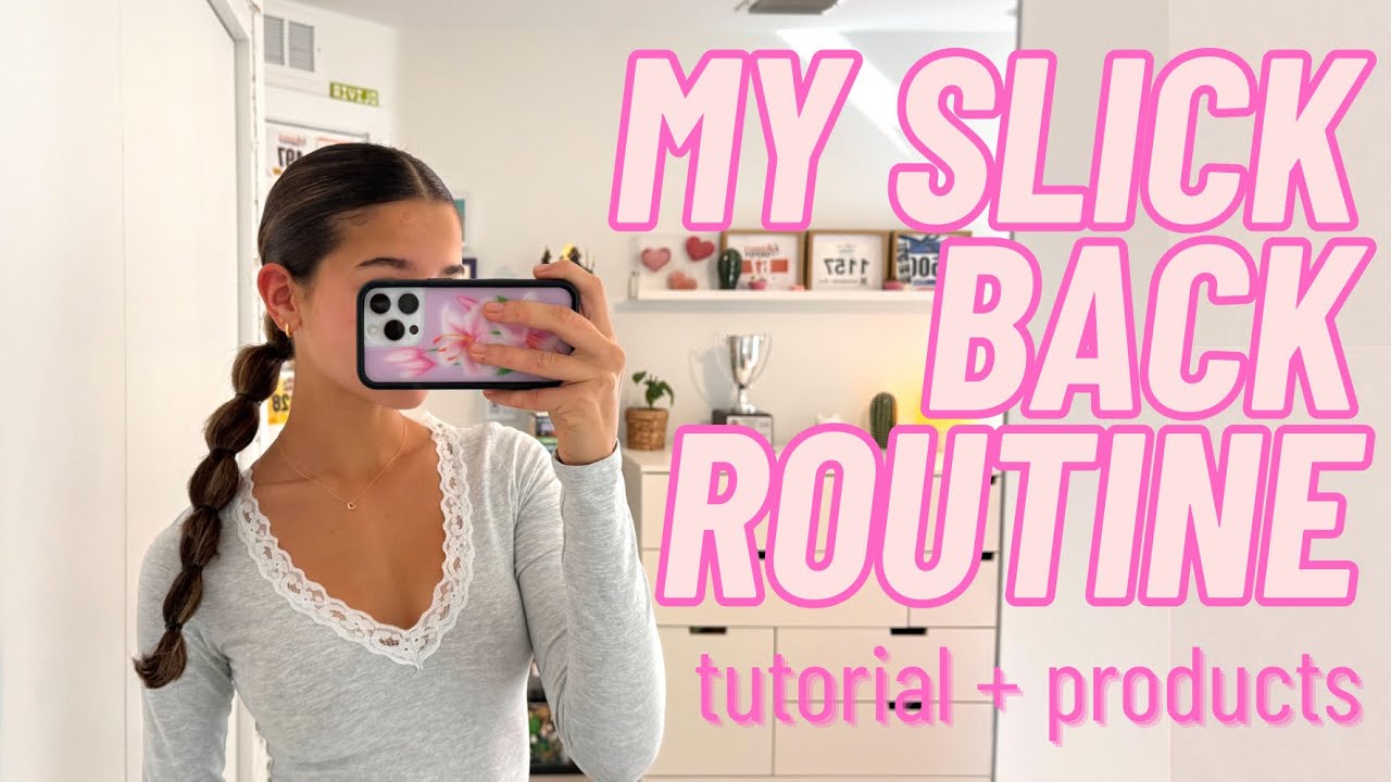 slick back tutorial + products for curly/ wavy hair 🫧