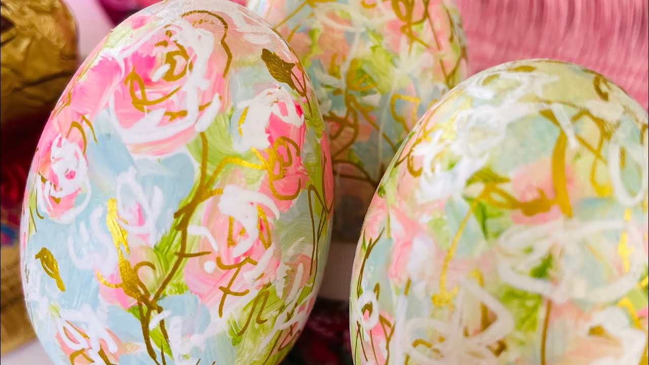 DIY Hand Painted Easter Eggs Tutorial 