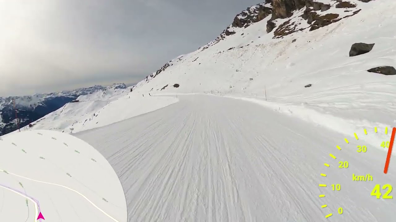 🇨🇭⛷️ Anfänger fährt Ski am Mont Fort mit Tacho