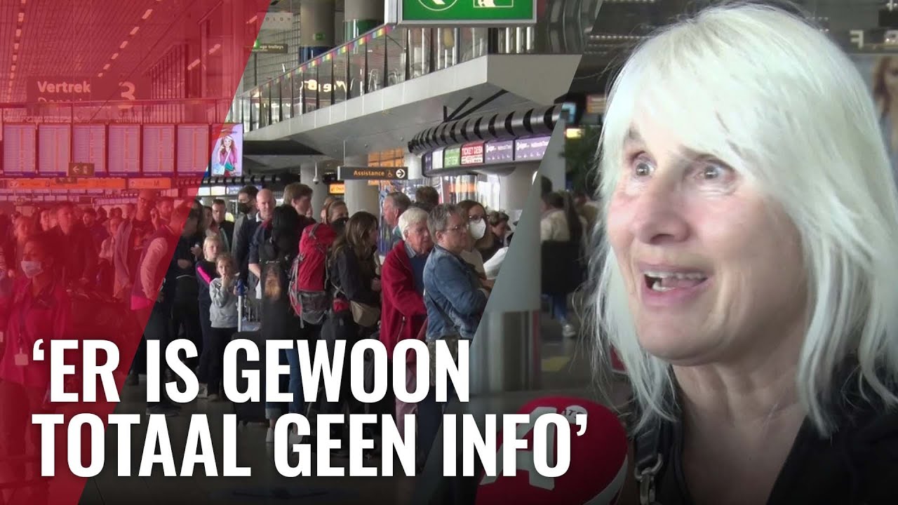Chaos op Schiphol door staking: reizigers gefrustreerd