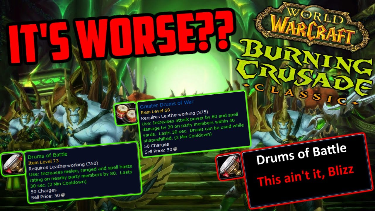 Changes to TBC Classic Beta - Drums of Battle