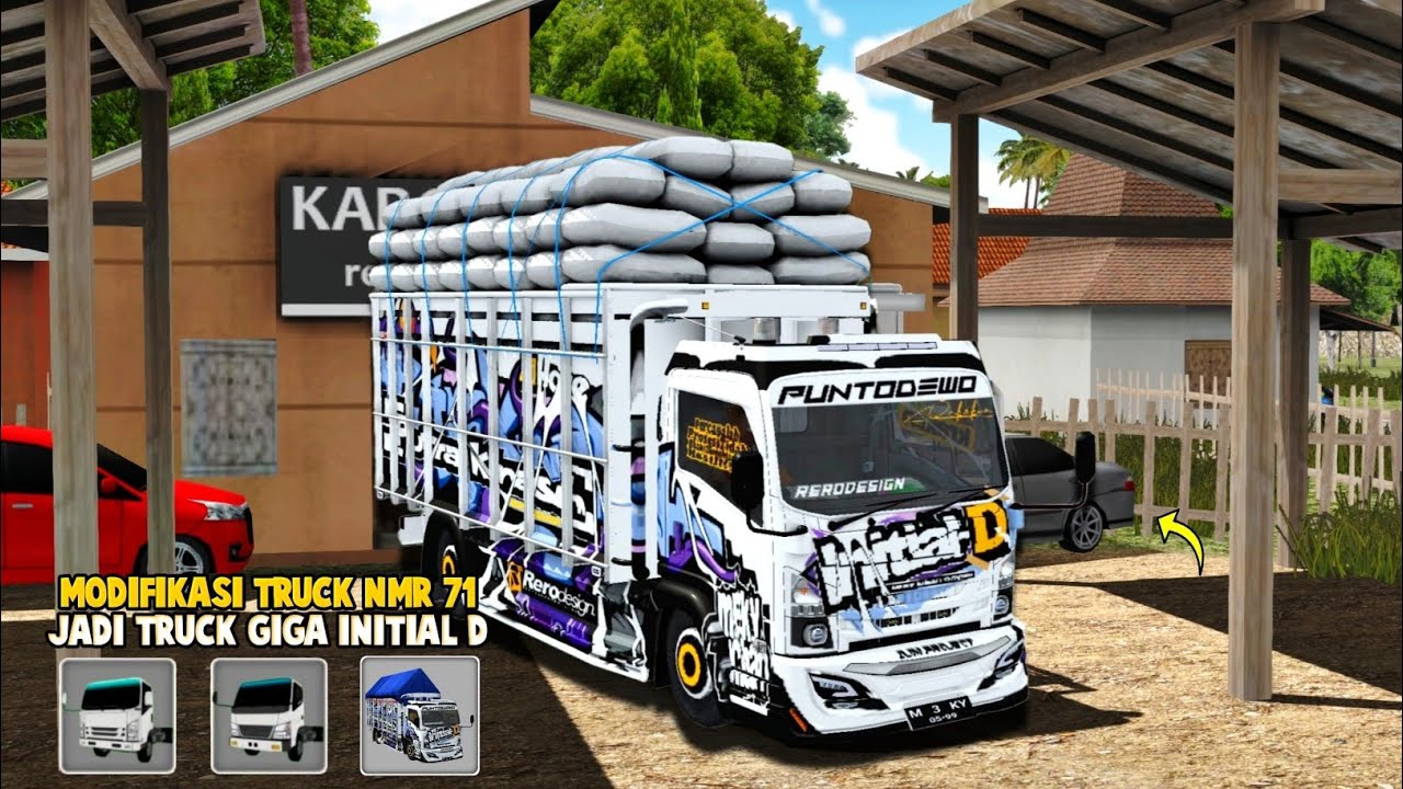 Muat Cabai Naik Truck Giga Modif Initial D Malah Gaduh Sama Google Maps😂ES Truck Simulator ID