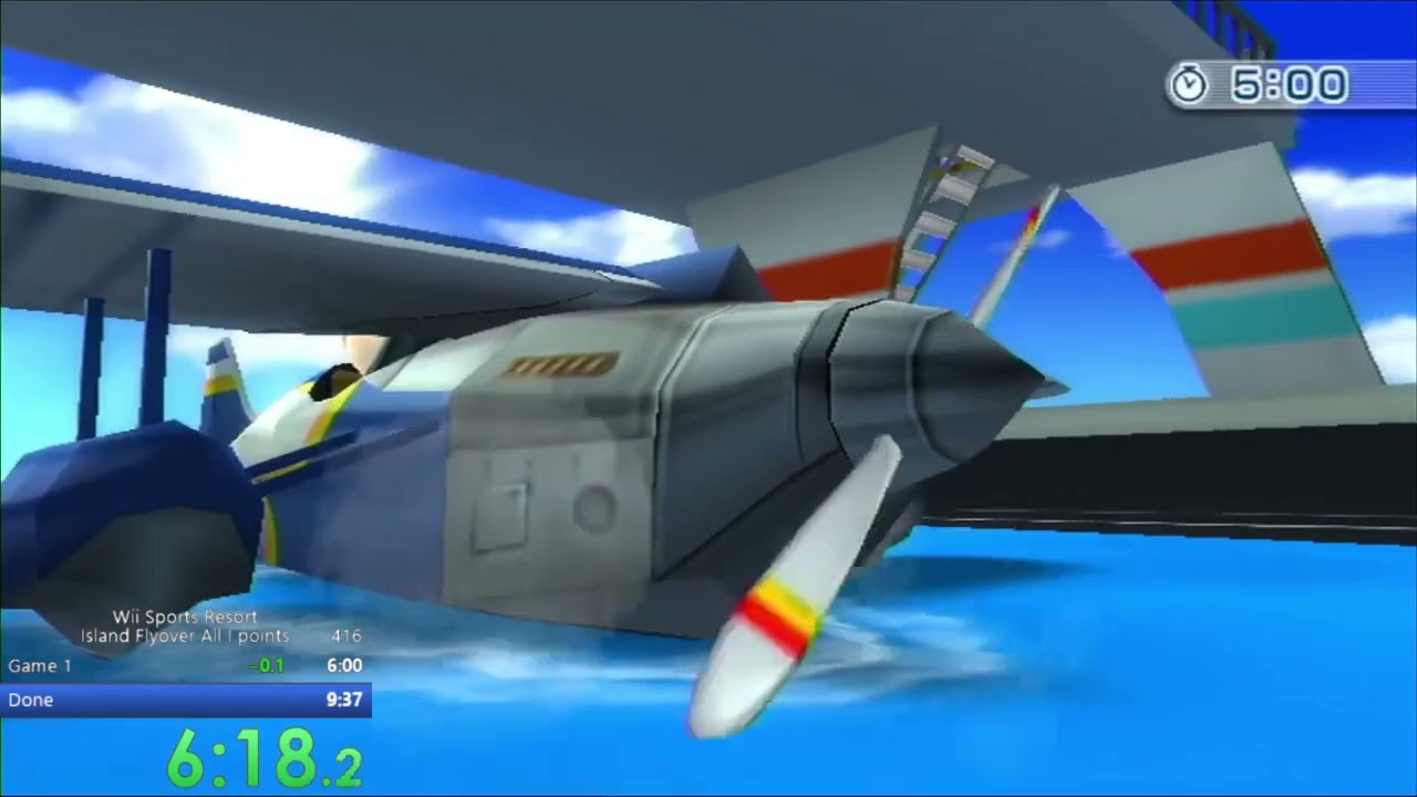 [FWR] Wii Sports Resort Island Flyover All i Points 9:26.533