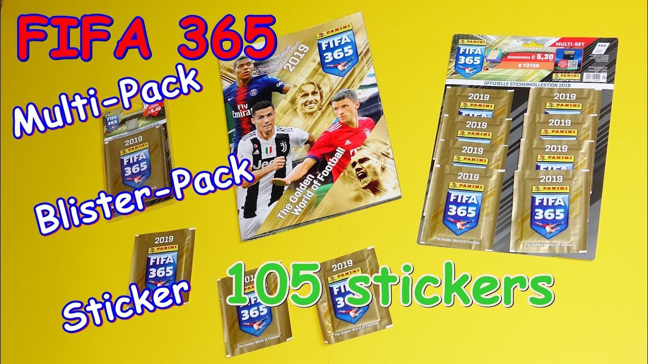 Panini Sticker Album FIFA 365 Multipack Blisterpack Stickerpakete new stickers Lucky Bag