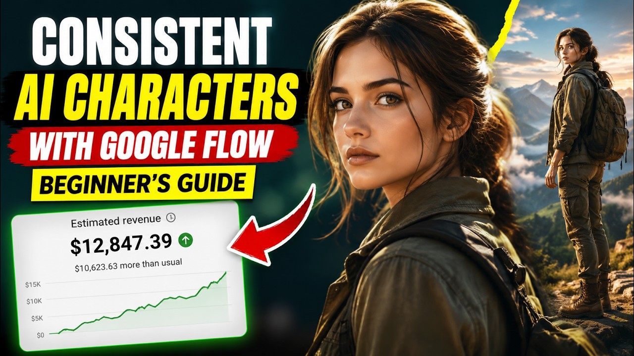 How to Create Consistent AI Characters, Voices & Videos with Google Flow (Beginner's Guide)