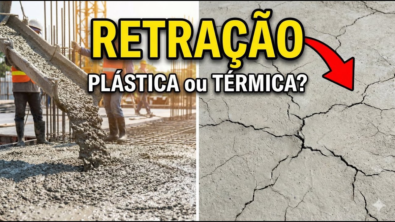 Retração do Concreto: O que é, Tipos (Plástica e Térmica) e Como Evitar Patologias