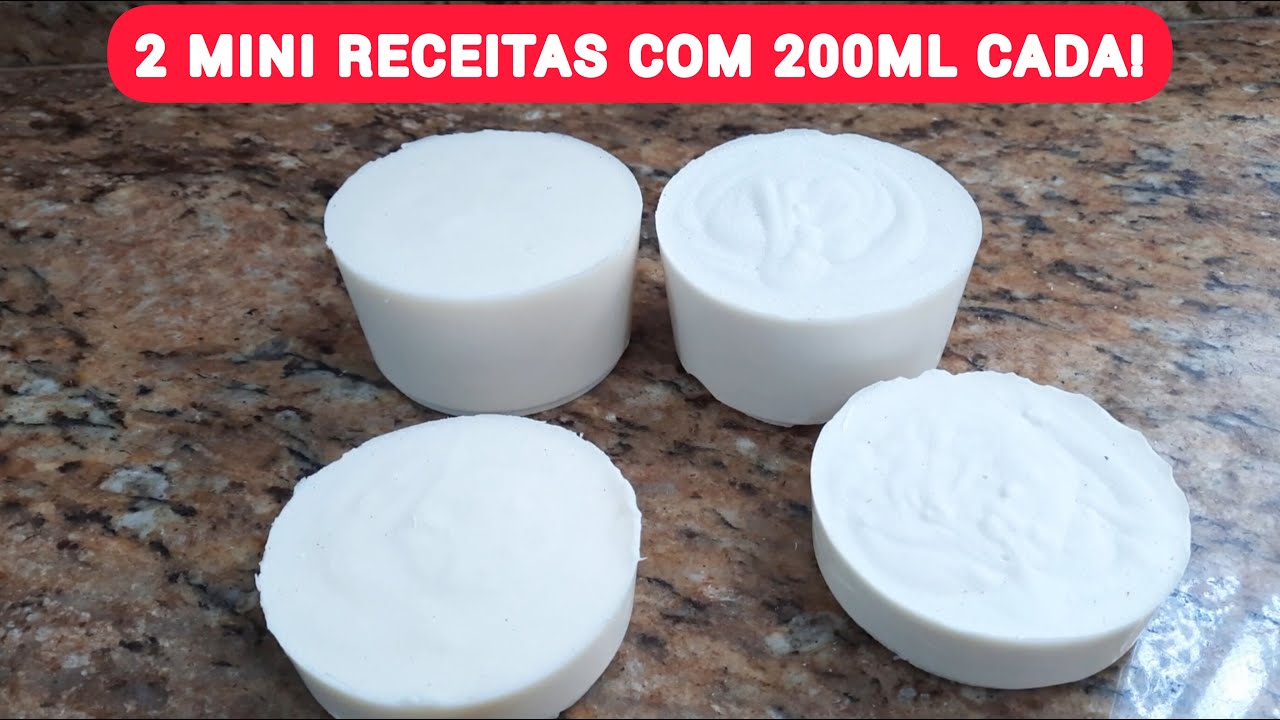 2 MINI RECEITAS DE SABÃO DE ÓLEO EM BARRA COM 200ML CADA PARA INICIANTES