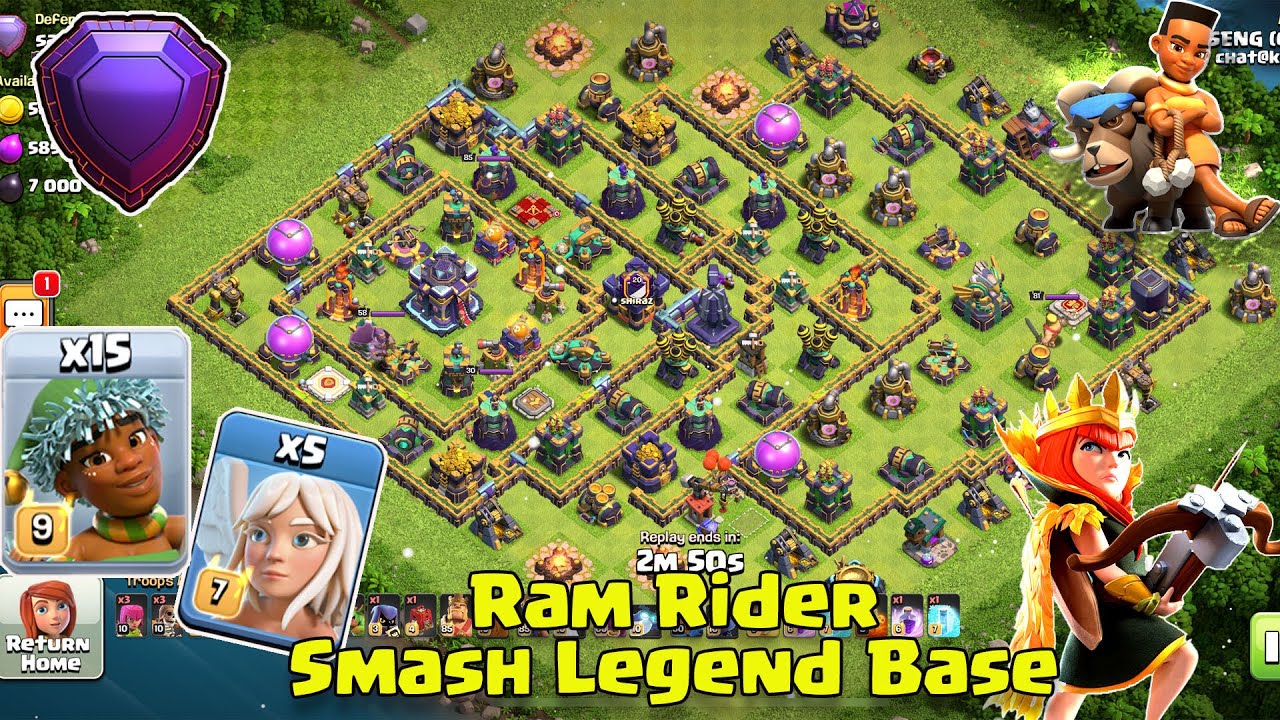 LEGEND ATTACK - Best and Easy Ram Rider Strategy | Event Clash of Clans Troop ( clash of clans )