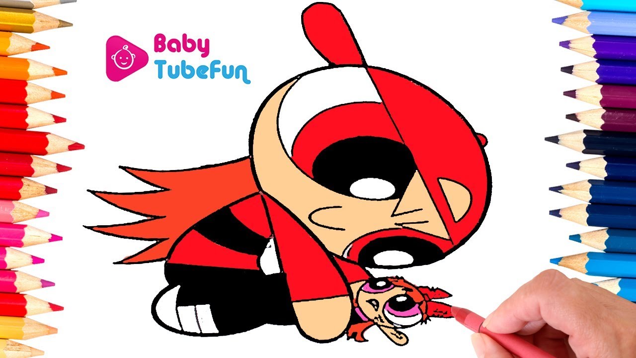 Powerpuff Girls Coloring Book Pages Rowdyruff Boys Brick Boomer Butch Blossom Bubbles surprise eggs
