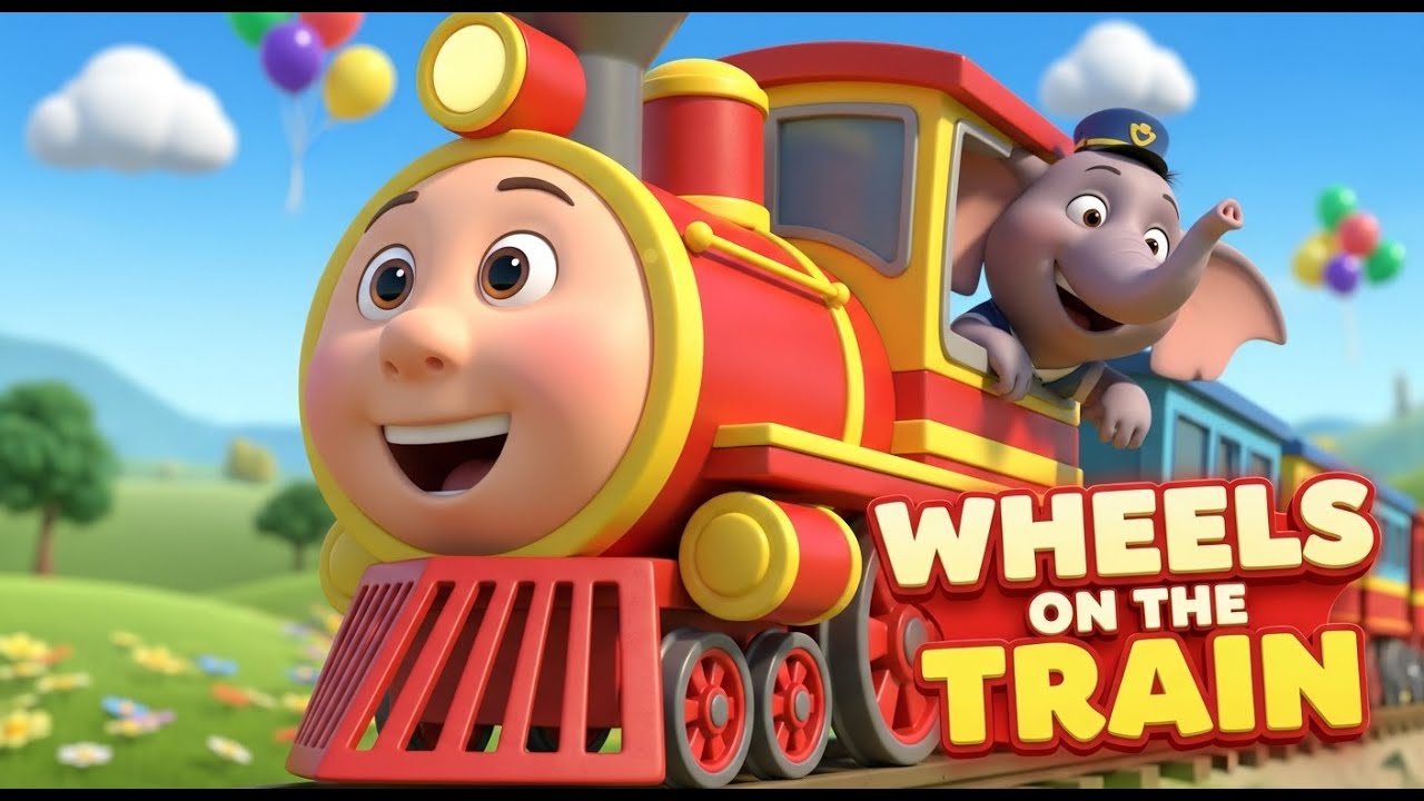 The Wheels on the Train Go Chug Chug Chug | Fun Nursery Rhyme & Kids Song | Rhymes With Kai