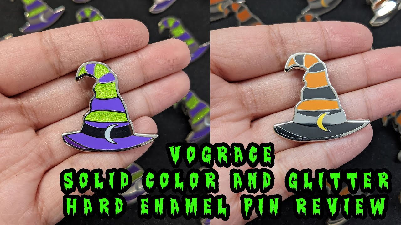 VoGrace Solid Color and Glitter Hard Enamel Pin Review