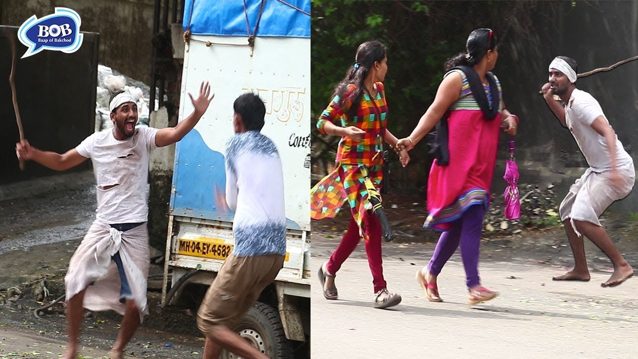Psycho Guy On Street Prank 2 | पागल Prank - Baap Of Bakchod | Raj Shah