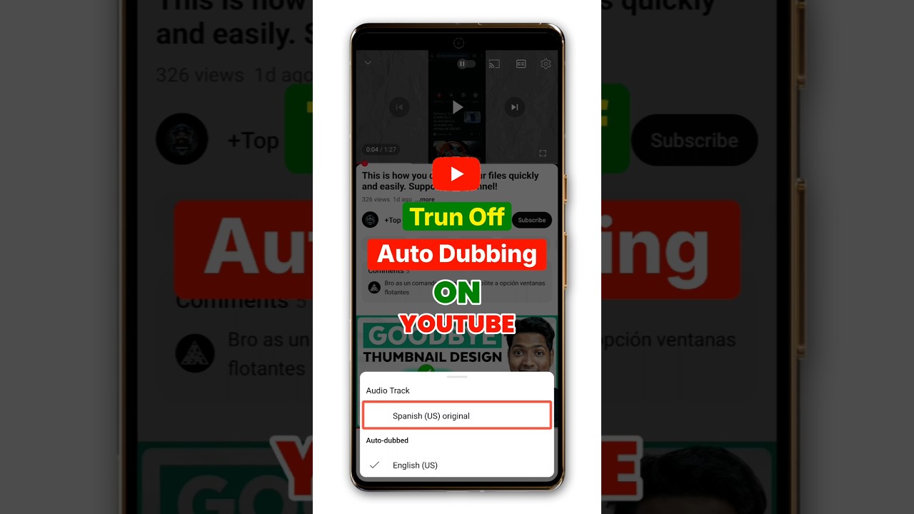 How to Turn Off Auto Dubbing on YouTube 2025 | Disable Auto Dubbing & Remove AI Dubbing #shorts​