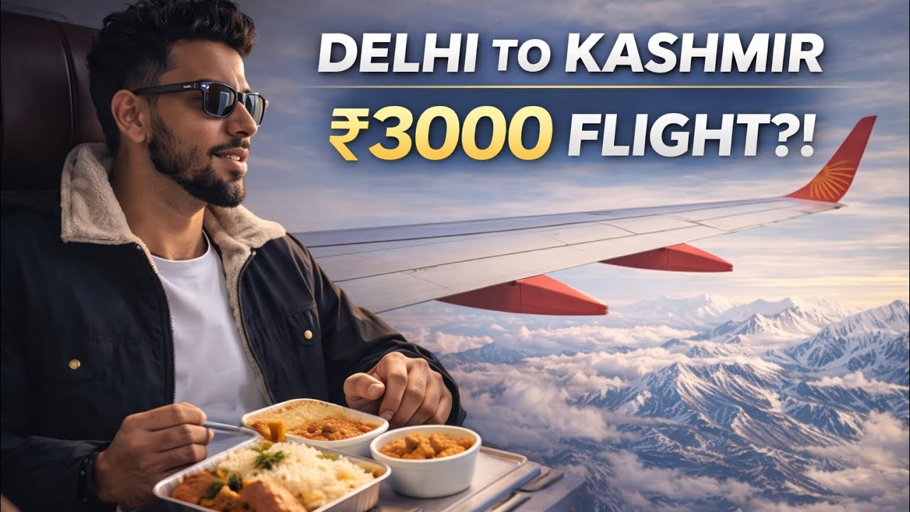 Delhi to Kashmir in ₹3000 Only?! 😱 | Air India Flight Experience ✈️