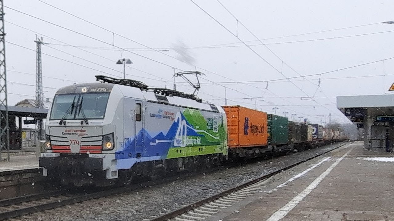 Zugverkehr in Grafing: Mit Lokomotion Rail Traction BR 193 in 