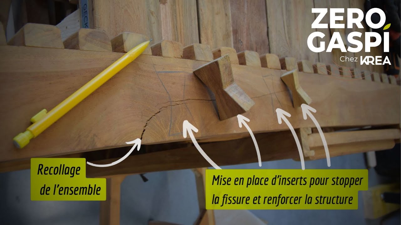 R&eacute;paration d'un bain de soleil Beverly dans l'atelier Zero Gaspi