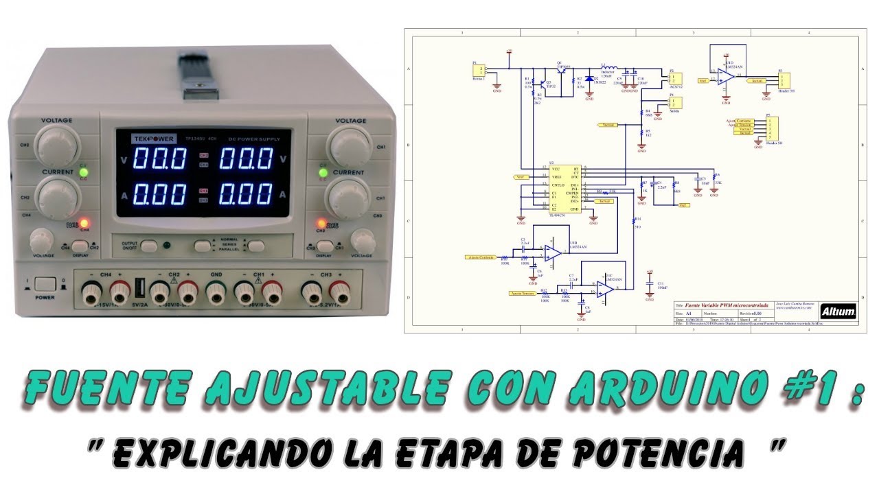Fuente Ajustable con arduino #1 :  Explicacion etapa de potencia.