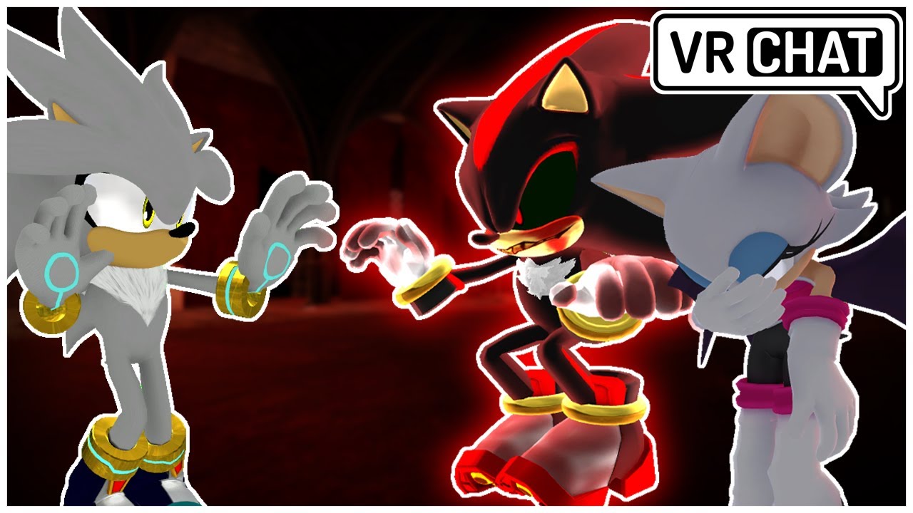 Silver Meets Rouge & Shadow.EXE?!?! (VR Chat)