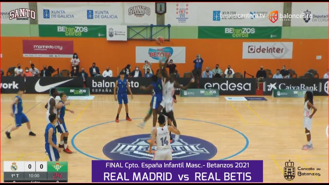 U14M -FINAL Cpto.España: REAL MADRID vs REAL BETIS. Cpto. Infantil masc. FEB-Betanzos 2021