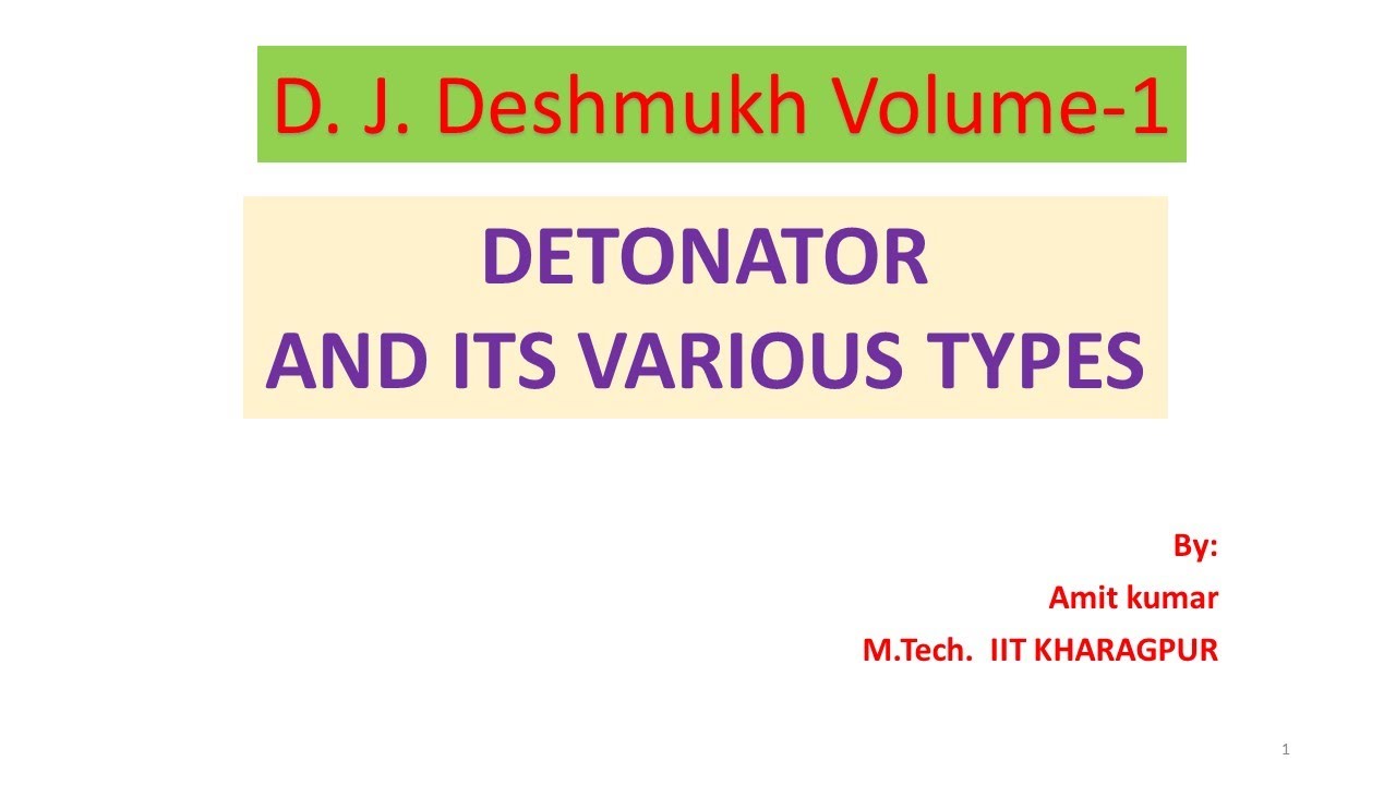Detonator and its various types