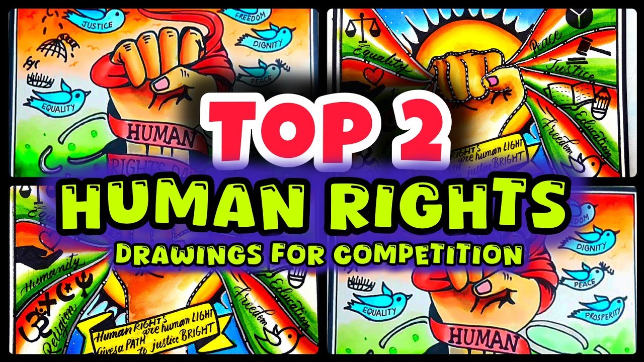 World Human rights Day Drawing / Human Rights Day Poster / International Human Rights Day Drawing