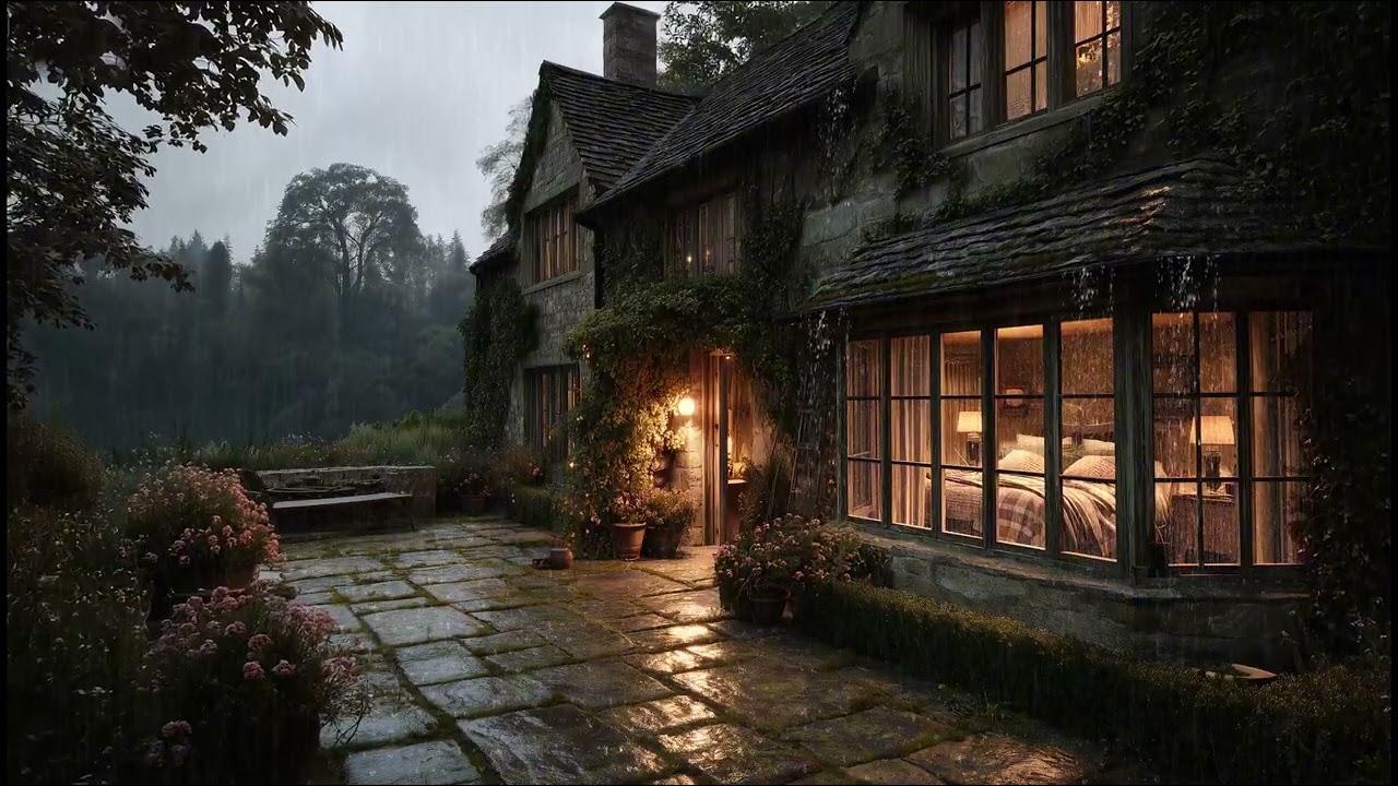 Calming Rain by the Country House 🌧 | Sleep Peacefully with Rain Sounds