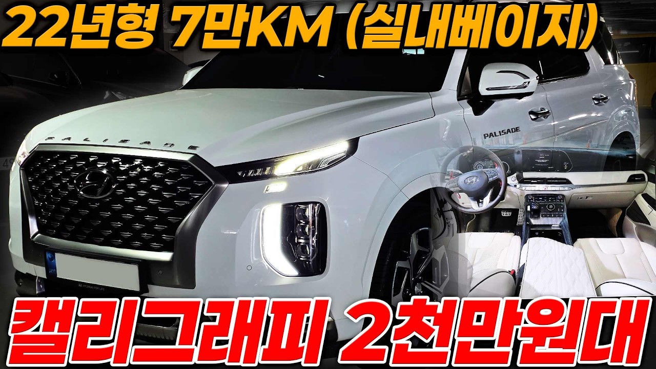 22년형 펠리세이드 캘리그래피 드디어 2천만원대 전자계기판 어뷰 2열통풍 헤드업 전동트렁크