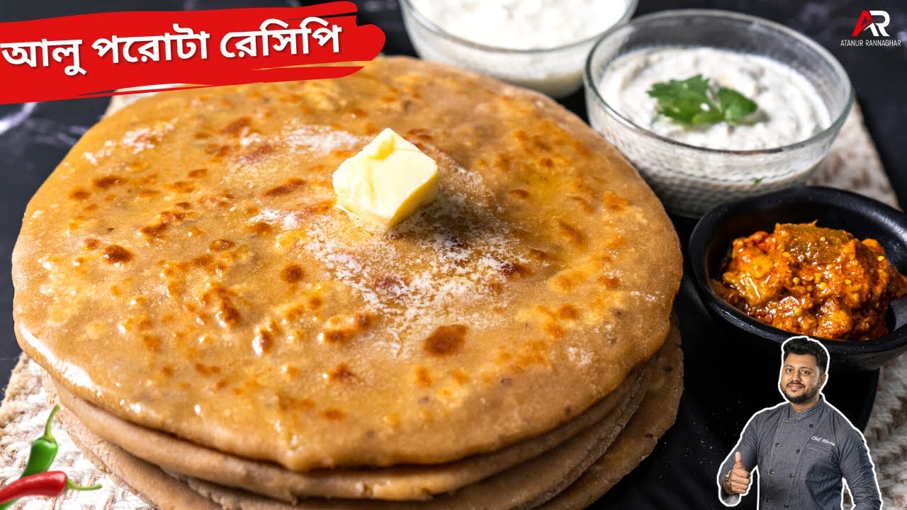 আলু পরোটা রেসিপি সঠিক নিয়ম ও মাপের সাথে সহজ পদ্ধতি | Aloo paratha recipe bengali