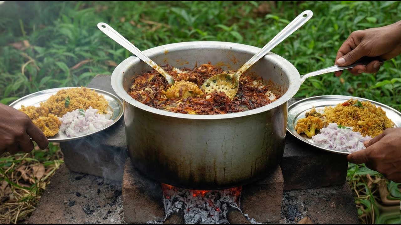 VEGETABLE BIRYANI | FIREWOOD VEG BIRYANI | VEGETABLE BIRYANI RECIPE | THE POT COOK