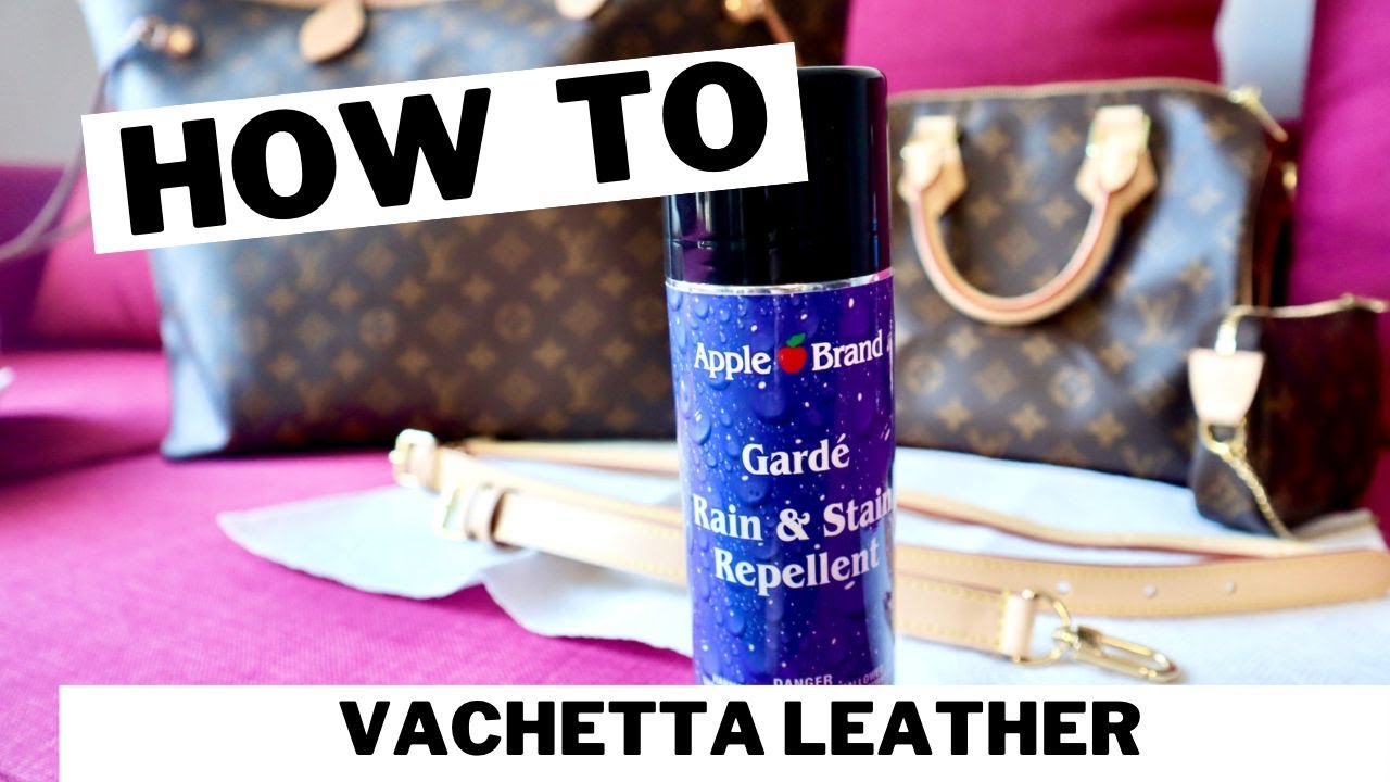 How to use Apple Garde for LOUIS VUITTON vachetta leather! *spray my Speedy 25 with me*