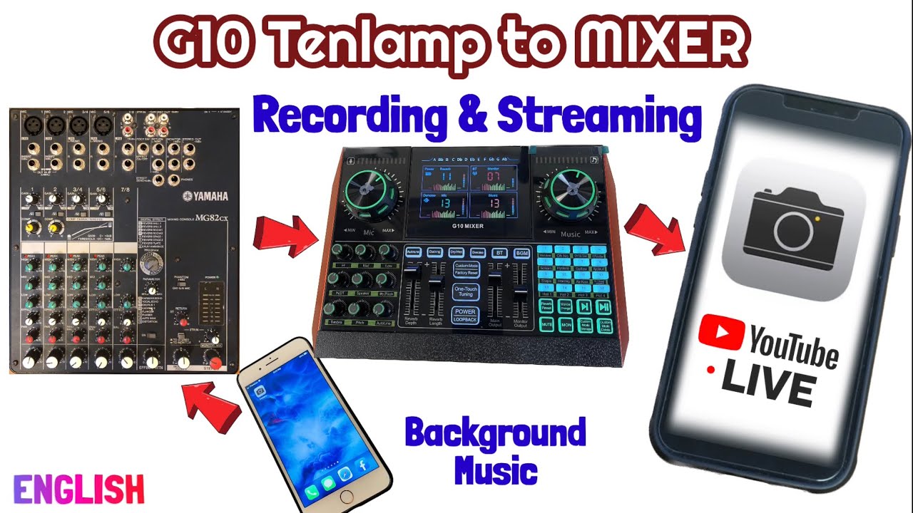 G10 Tenlamp Audio Interface to Mixer for Recording and Streaming Set up