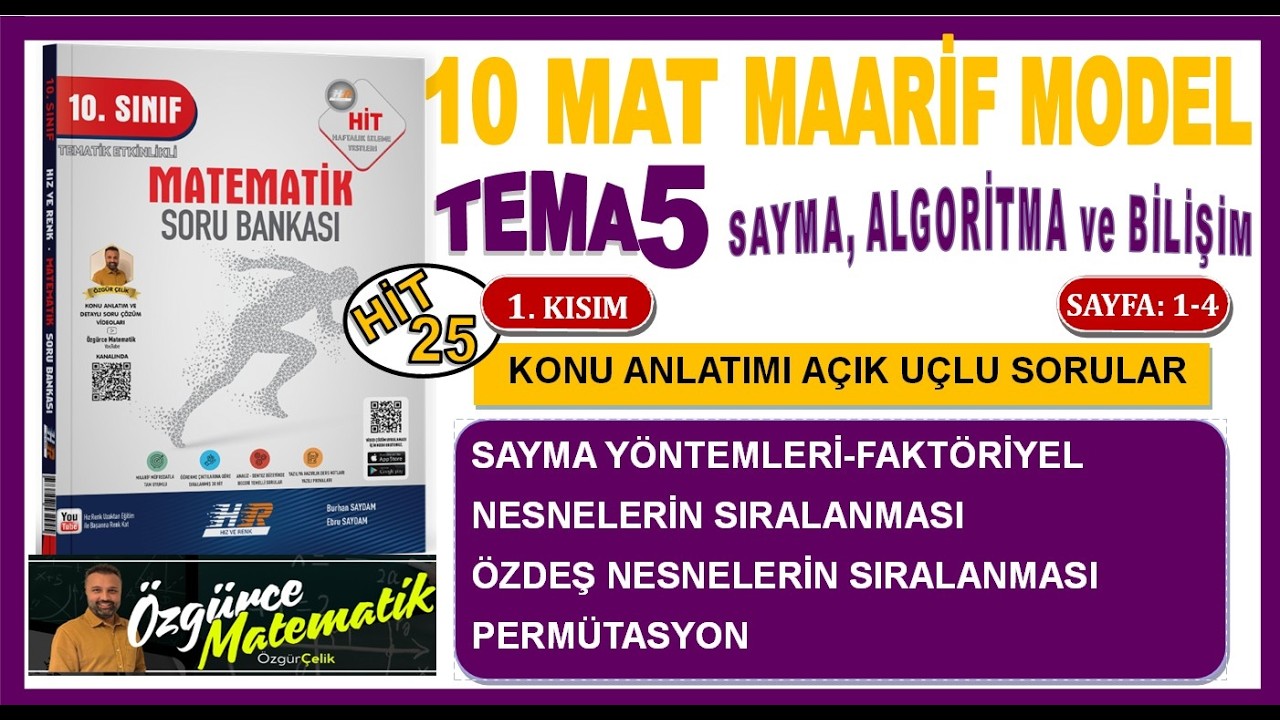 Hız ve Renk MAT_10/HİT_25---1. KISIM  (SAYMA YÖNTEMLERİ-PERMÜTASYON)Konu Anlatımı