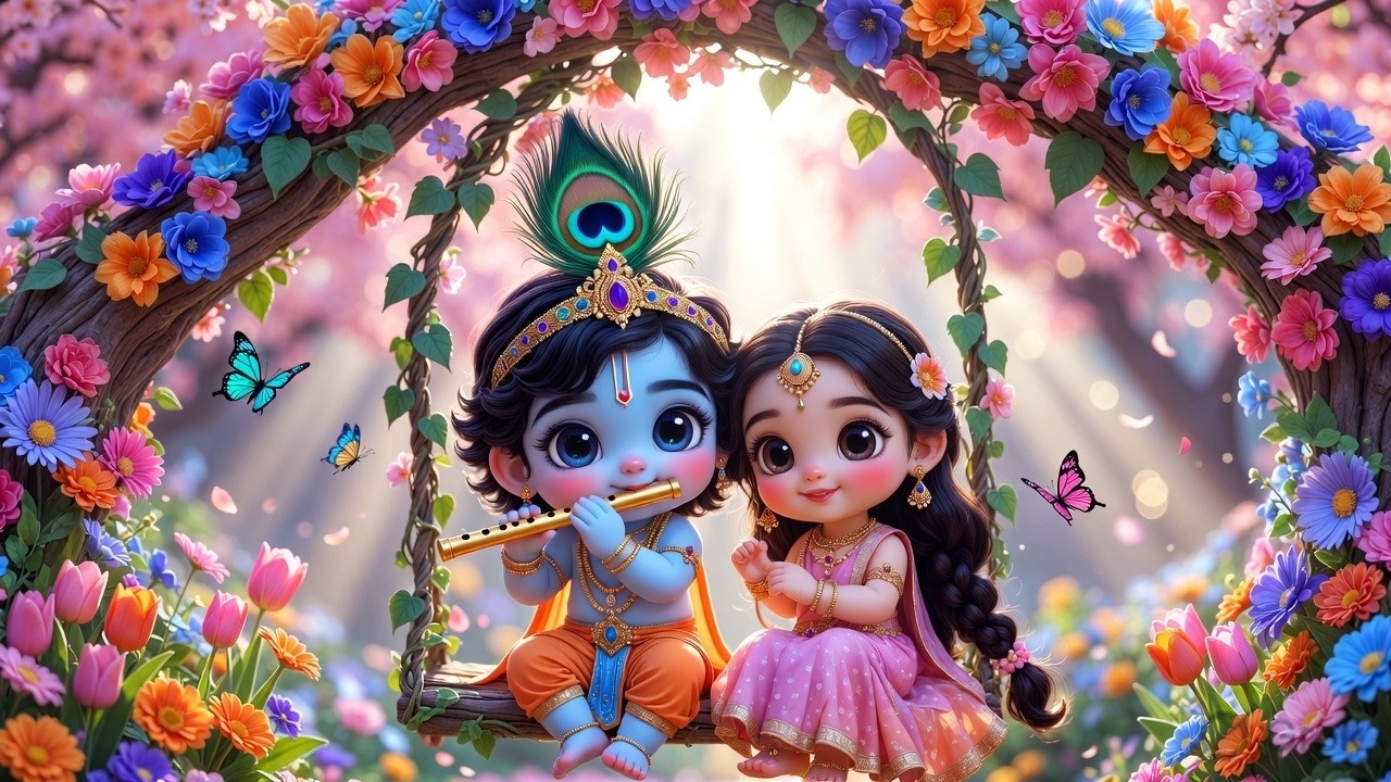 Achyutam Keshavam Krishna Damodaram अच्युतम केशवम | Popular Little Krishna Bhajan