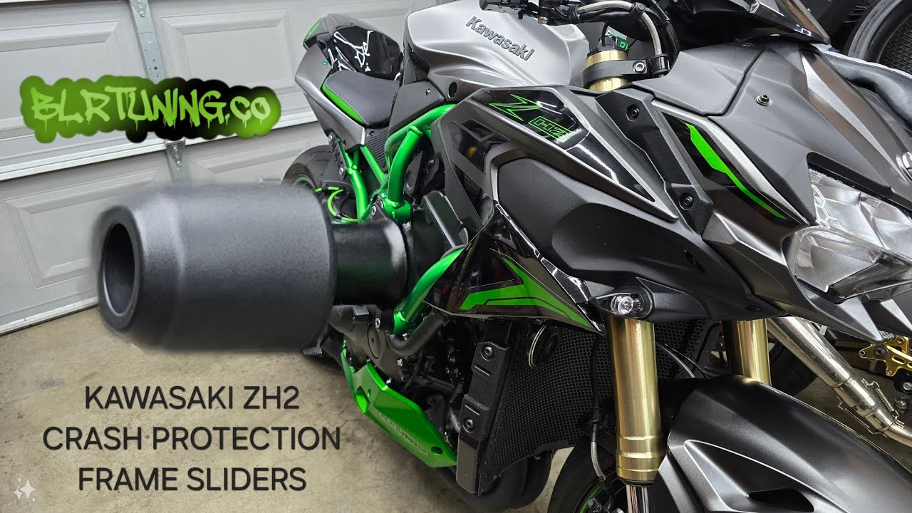 Установка слайдеров защиты от столкновений KAWASAKI ZH2 от BLR TUNING