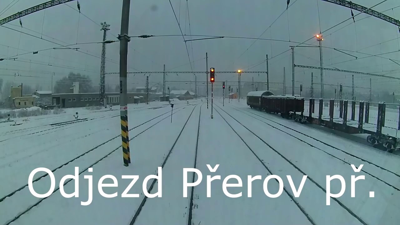 J.N.V: Přerov - Olomouc, Trať 270, Ve sněhu a trochu mlhy