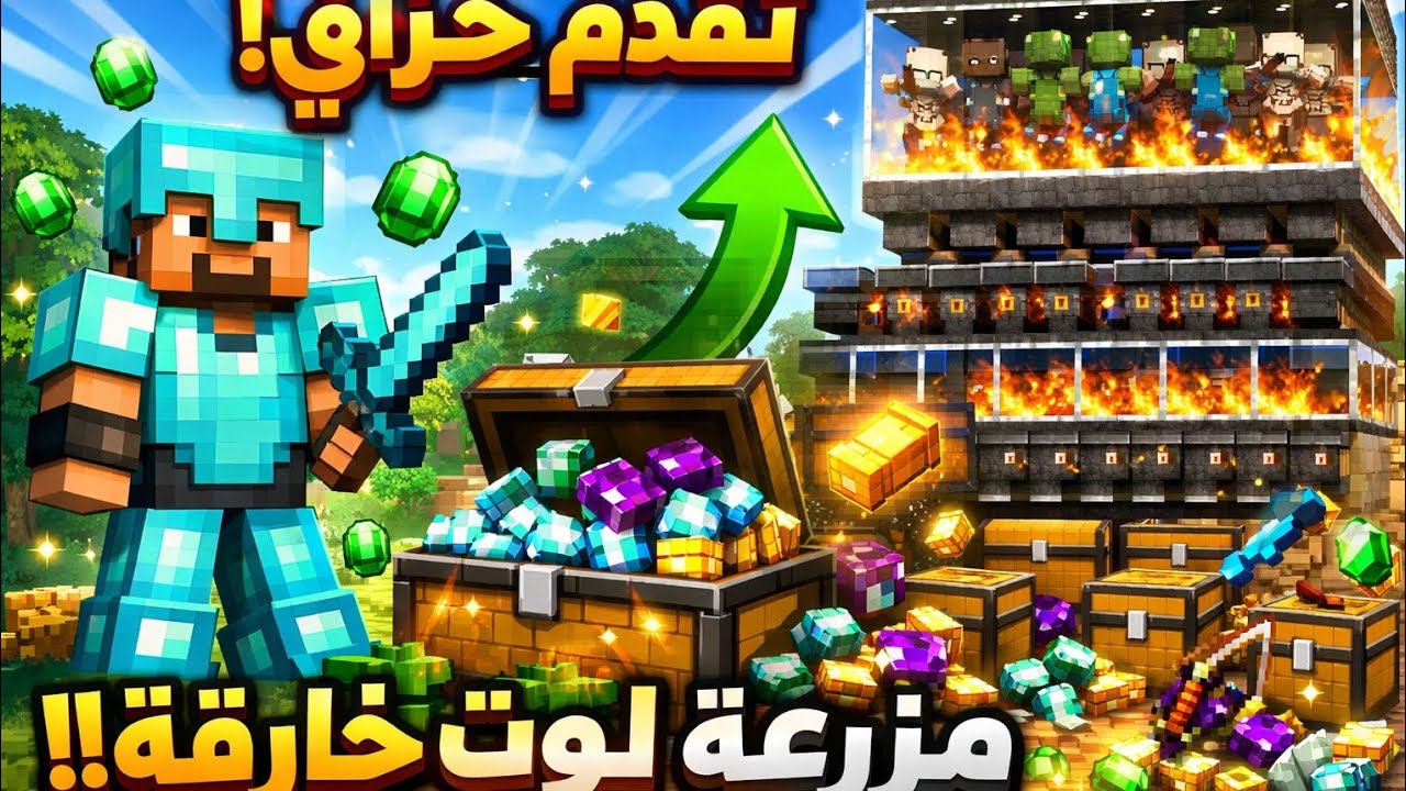 سيرفر 2Noobe craft تقدم خرافي مزرعه + حضيره + لوت خرافي 🔥
