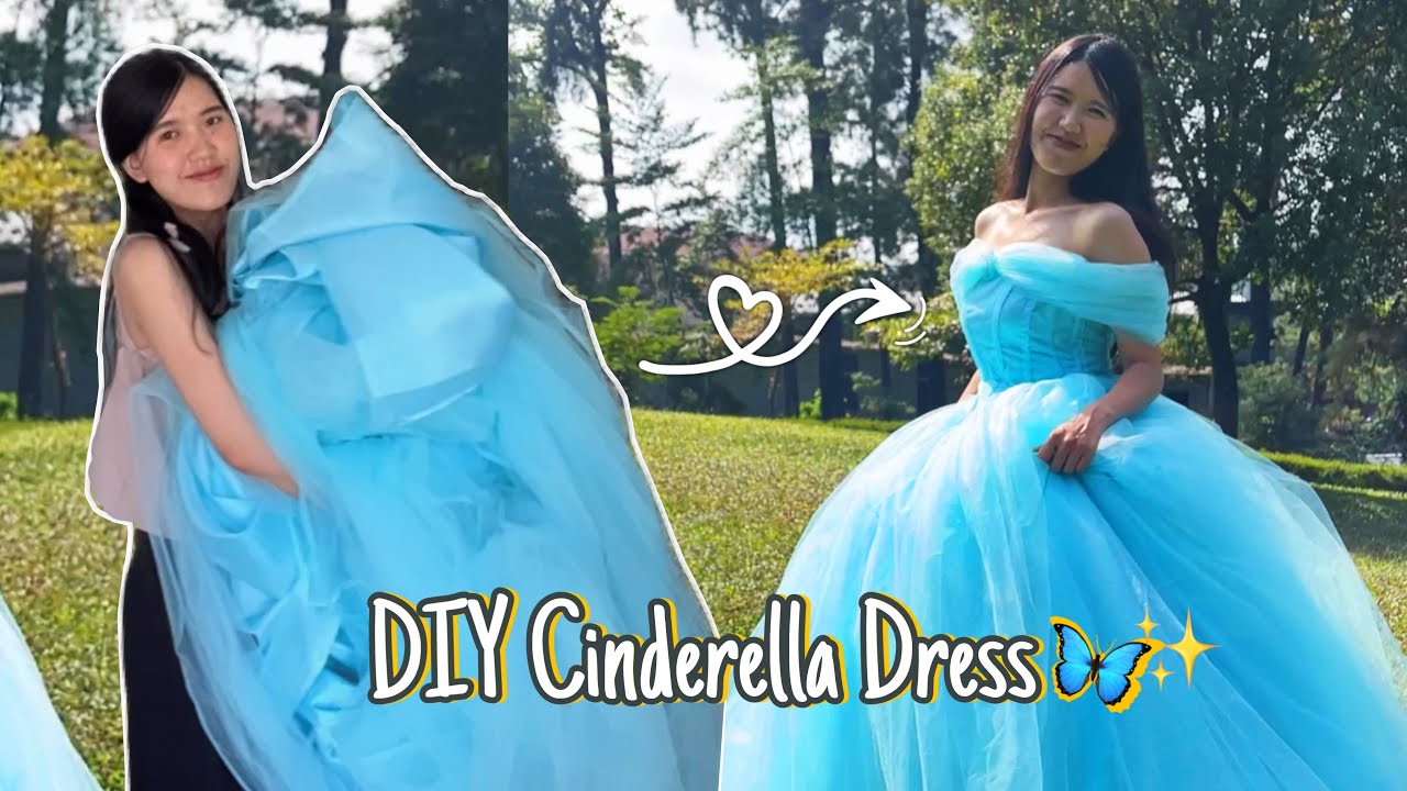 DIY Cinderella Dress🦋🪄✨ | Blangegirl | Ep-2🎥