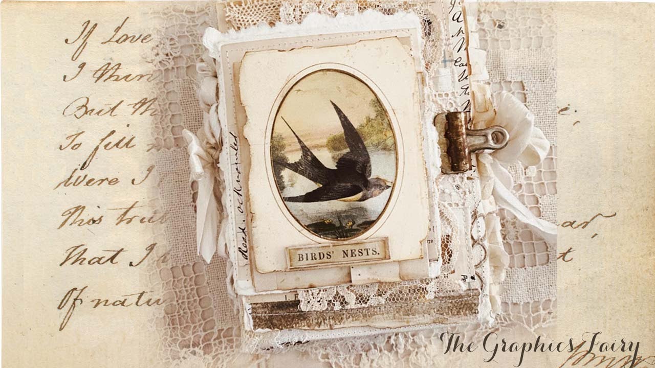 Swallow Song - The Graphics Fairy @thegraphicsfairy Junk Journal Design Team - October 2023
