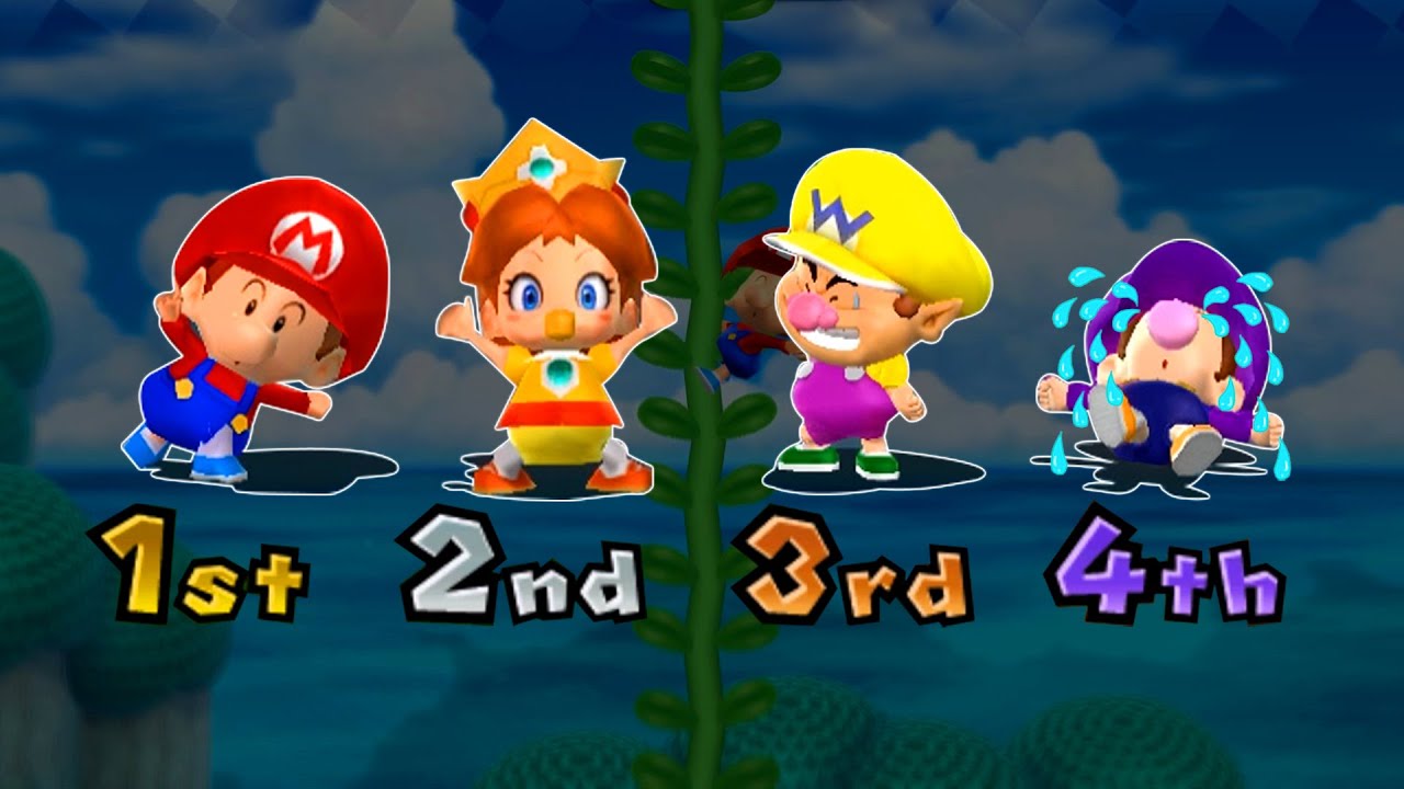 【マリオパーティ9】ミニゲーム赤ちゃんマリオVsベビィデイジーVsベビィワリオVsベビワルイージ(最強CPU｢たつじん」)