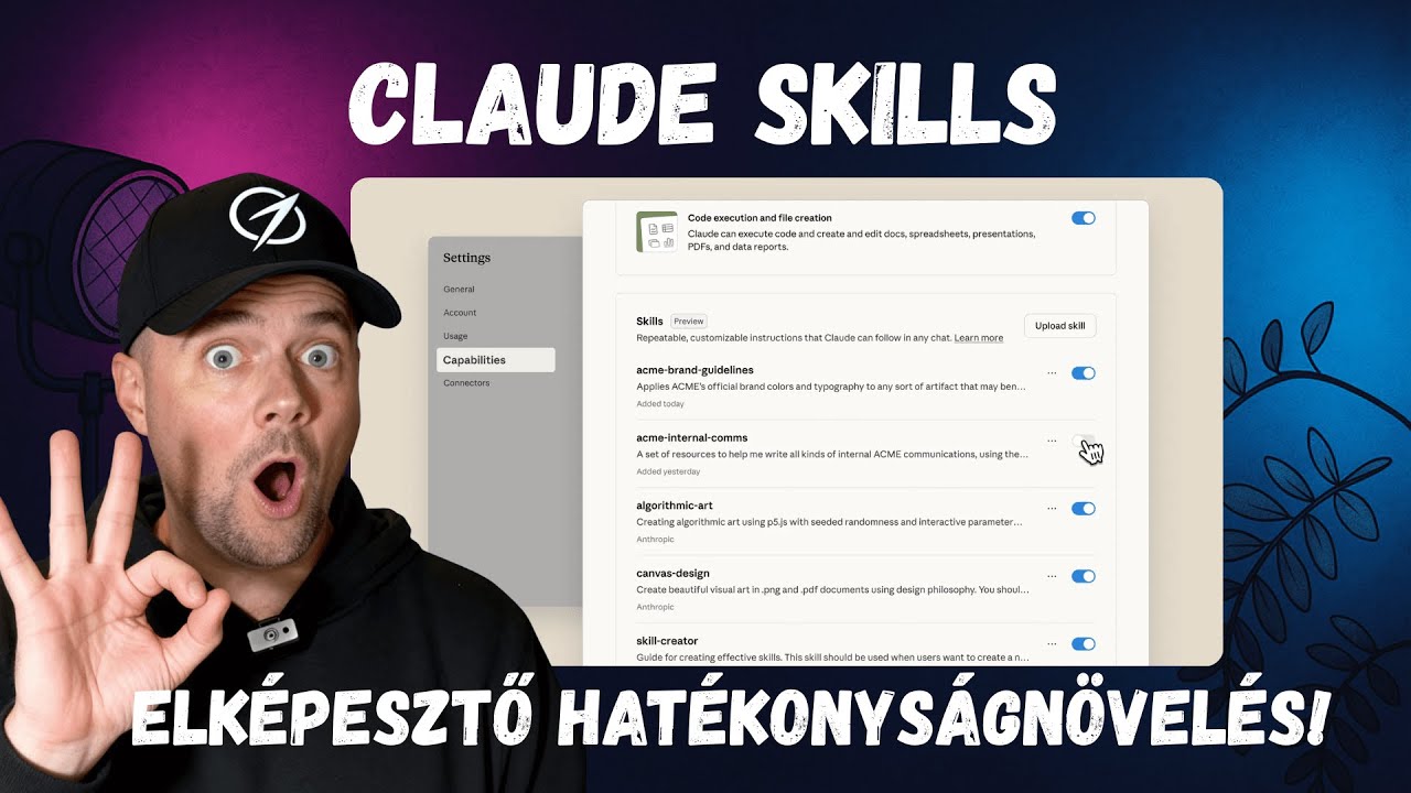 Claude ÚJ titka a SKILLS! Így Tedd 10x Hatékonyabbá Magad!