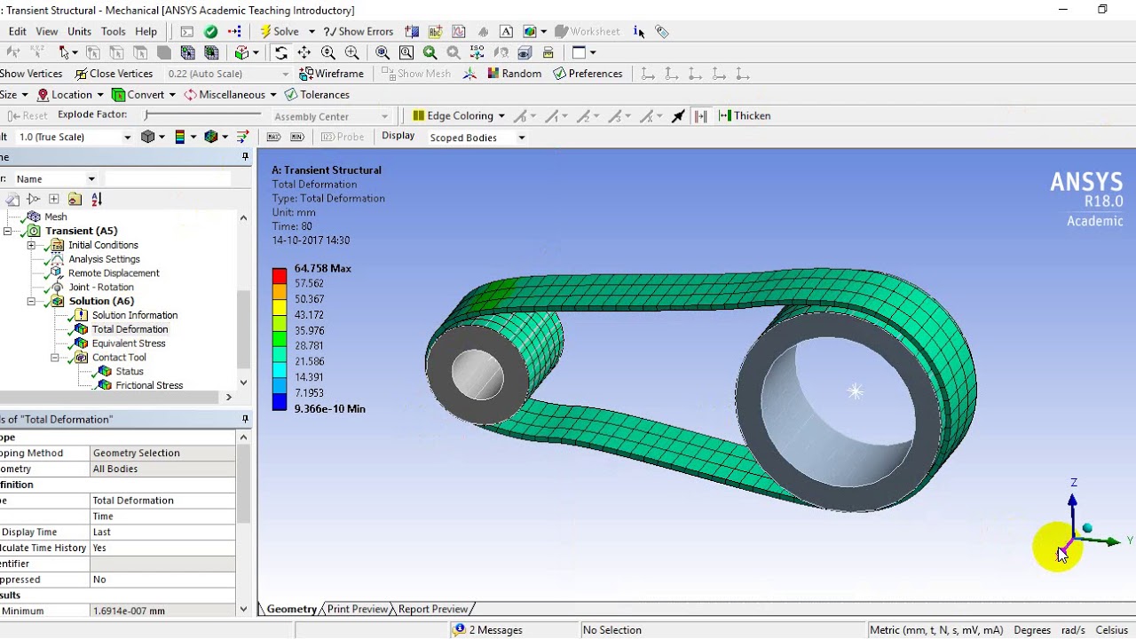 CONVEYOR BELT SIMULATION IN ANSYS