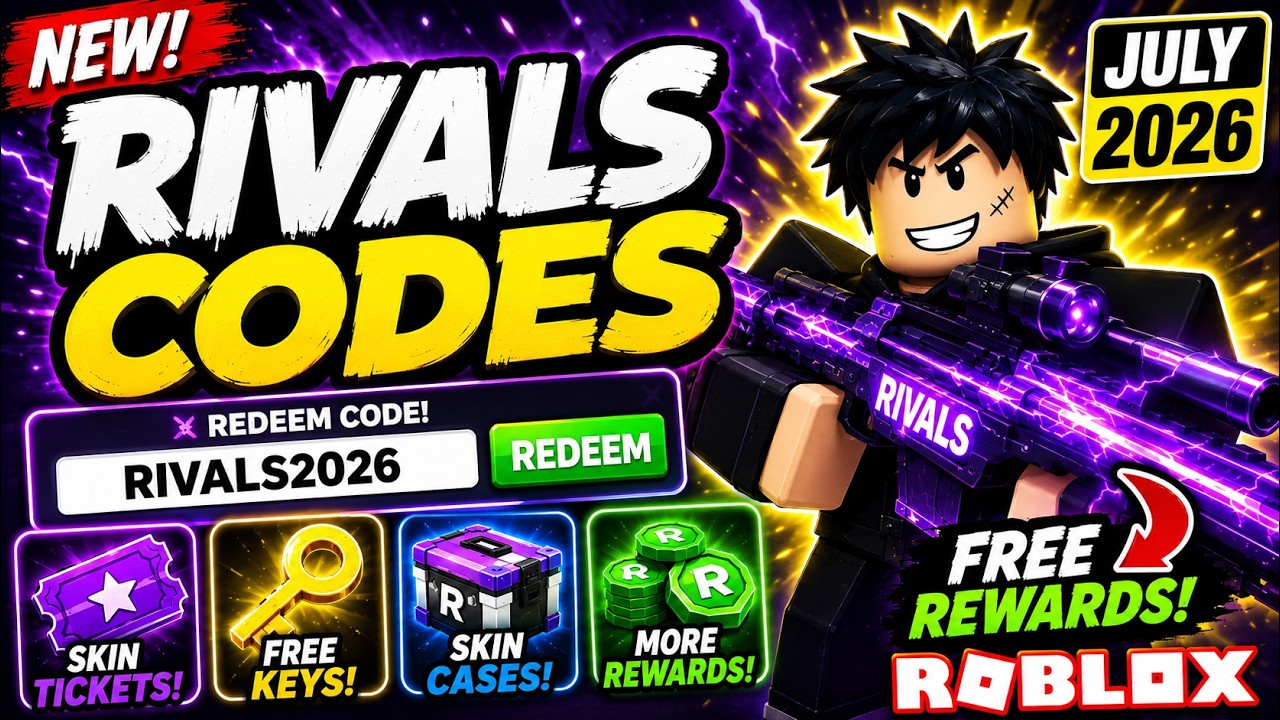 🔥 Rivals Codes July 2026 - NEW Roblox Rivals Codes for Free Skin Tickets & Keys