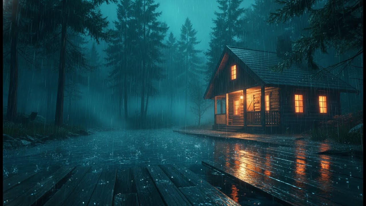 Rain Sounds for Sleeping 🌧️ Heavy Night Rain for Insomnia Relief & Total Stress Reduction All Night