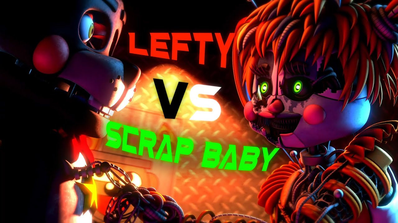 [SFM FNaF] Scrap Baby and Lefty fighting